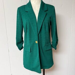 NYC Green Women's Blazer with Gold Button